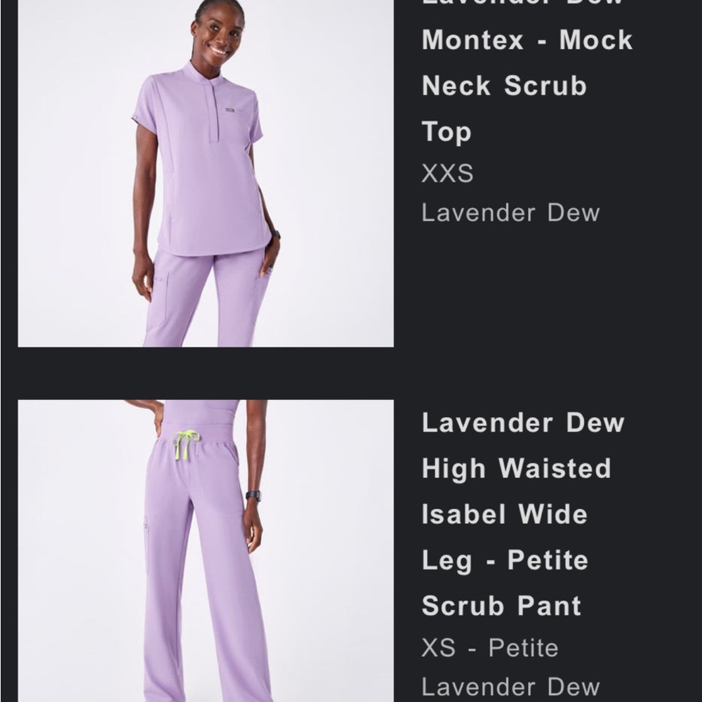 Lavender Dew FIGS Scrub Set